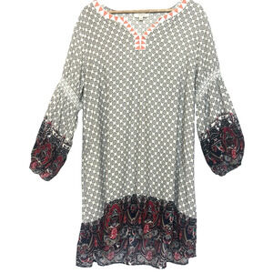 Umgee USA Embroidered Oversized Mini Dress Size XL Cover Up Boho Beach Resort